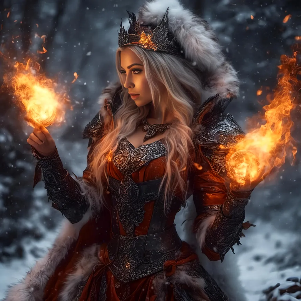 Prompt: <mymodel> A fire sorceress 