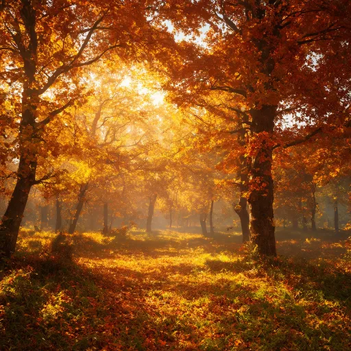 Prompt: Positive prompt:
Generate a high-resolution image of an autumn forest scene with vibrant foliage, scattered leaves on the ground, and warm sunlight filtering through the trees. Capture the essence of a crisp fall day with detailed textures and realistic colors, Sun light, shades, 4k realistic, unreal engine

Negative Prompt:
Low Quality, unreal trees, deformed trees