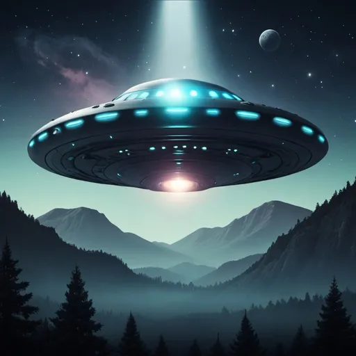 Prompt: A ufo background
