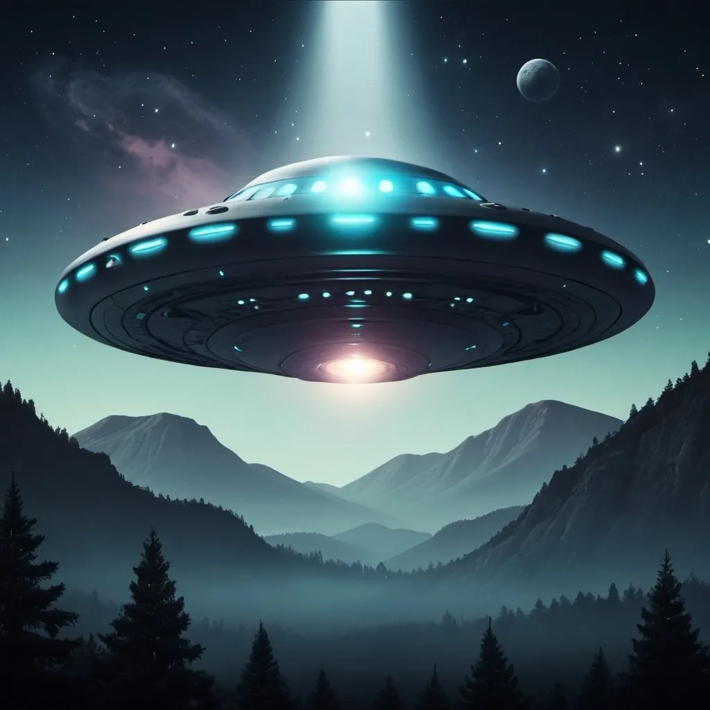 Prompt: A ufo background
