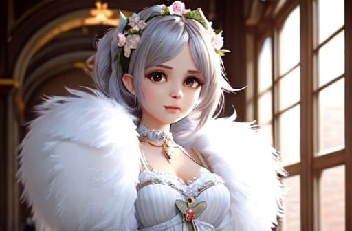 Prompt: cute femenine woman pixie , highly detailed, fluffy, intricate details, beautiful big eyes, maximum cuteness, lovely, adorable, beautiful, flawless, masterpiece, soft dramatic moody lighting, radiant love aura, ultra high quality octane render, hypermaximalist. full tamaño