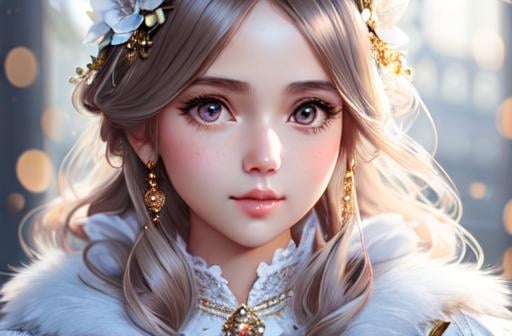 Prompt: exquisite new character, cute femenine woman, highly detailed, fluffy, intricate details, beautiful big eyes, maximum cuteness, lovely, adorable, beautiful, flawless, masterpiece, soft dramatic moody lighting, radiant love aura, ultra high quality octane render, hypermaximalist, trending on artstation, Anna Dittmann, Tom Blackwell