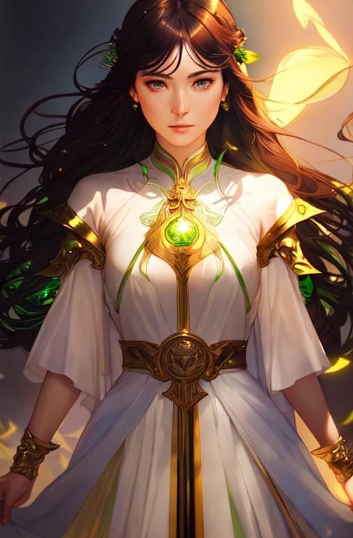 Prompt: Detailed eyes flawless eyes Gorgeous chartreuse greenest hair natural lime flair goddess, intricate, dramatic full body pose, magnificent, masterpiece, by minjae lee, by James jean, by WLOP, mucha, Waterhouse, by eve ventrue, by anna dittmann, by Alessio Albi, dynamic lighting, green, emeralds