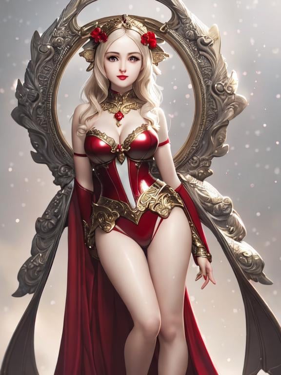 Prompt: Full-body detailed masterpiece, cute femenine woman pixie, red gloss beautiful lips, oval face,  high-res, quality upscaled image, perfect composition, highly detailed, intricate details, beautiful big eyes, maximum cuteness, lovely, adorable, beautiful, flawless, masterpiece, soft dramatic moody lighting, ultra high quality octane, hypermaximalist. armor