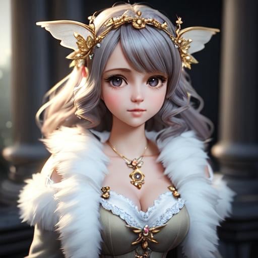 Prompt: cute femenine woman pixie , highly detailed, fluffy, intricate details, beautiful big eyes, maximum cuteness, lovely, adorable, beautiful, flawless, masterpiece, soft dramatic moody lighting, radiant love aura, ultra high quality octane render, hypermaximalist. full tamaño