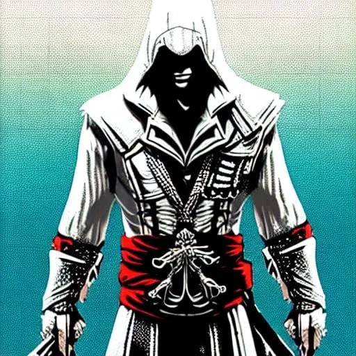 Prompt: drawing pixelated Assassin's Creed detailed hyperpixelated drawing in nes color palette dynamic batle action, in the style of artists like Octavi Navarro Pixels Huh Mazeon splatter drippings, paper texturepixel, and perfect pixel shading with dramatic lighting. The artwork should be centered, stylized rendered in 8bit resolution for high-quality pixel detail, artstation, illustration, soft natural volumetric light, intricate artwork masterpiece