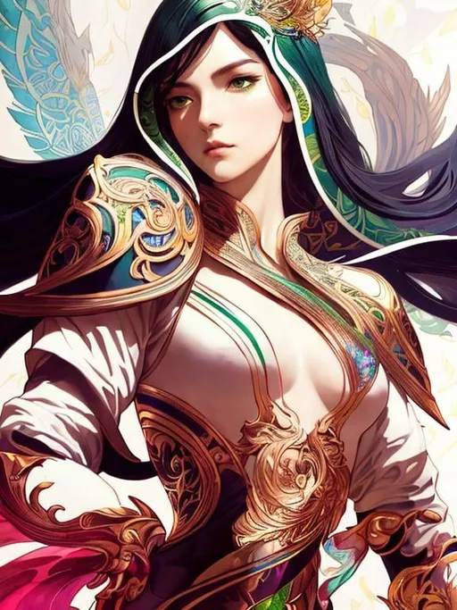 Prompt: Detailed eyes flawless eyes Gorgeous chartreuse greenest hair natural lime flair goddess, intricate, dramatic full body pose, magnificent, masterpiece, by minjae lee, by James jean, by WLOP, mucha, Waterhouse, by eve ventrue, by anna dittmann, by Alessio Albi, dynamic lighting, green, emeralds