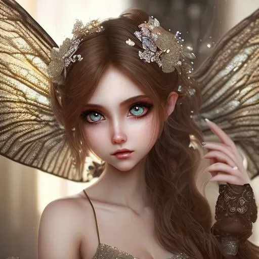 Prompt: cute femenine woman pixie , highly detailed, fluffy, intricate details, beautiful big eyes, maximum cuteness, lovely, adorable, beautiful, flawless, masterpiece, soft dramatic moody lighting, radiant love aura, ultra high quality octane render, hypermaximalist. full tamaño