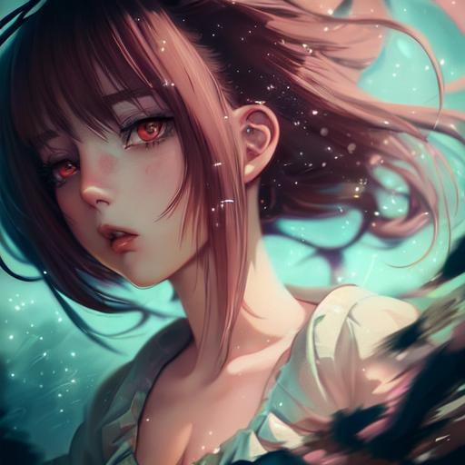 Prompt: anime character, background digital painting, digital illustration, extreme detail, digital art, ultra hd, vintage photography, beautiful, aesthetic, style, hd photography, hyperrealism, extreme long shot, telephoto lens, motion blur, wide angle lens, sweet blissful  girl, amazing quality, beautiful