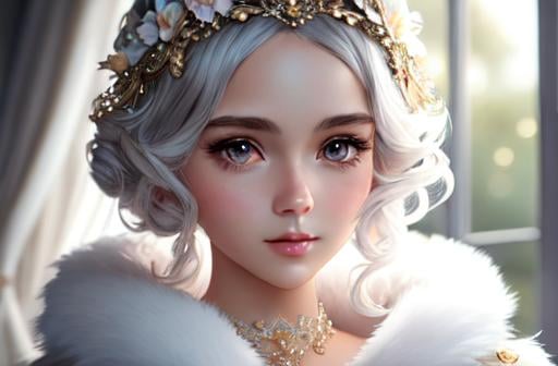 Prompt: exquisite new character, cute femenine woman, highly detailed, fluffy, intricate details, beautiful big eyes, maximum cuteness, lovely, adorable, beautiful, flawless, masterpiece, soft dramatic moody lighting, radiant love aura, ultra high quality octane render, hypermaximalist, trending on artstation, Anna Dittmann, Tom Blackwell