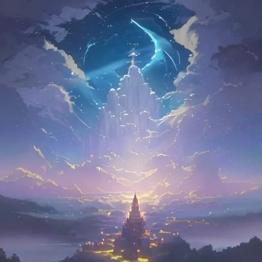 Prompt: guerreros juego de rol y castillo flotante rayos de sol celestial brillante divino enfoque suave santo en las nubes fantasía etérea niebla hiperdetallada Thomas Kinkade Studio Ghibli Anime Key Visual por Makoto Shinkai Deep Color Intrincado Iluminación natural hermosa composición épica brillante impresionante meticulosamente detallado dramático maximalista atmosférico por artista Tamako Nakamura Anime Key Visual Manga japonés Pixiv Zerochan Anime arte Fantia