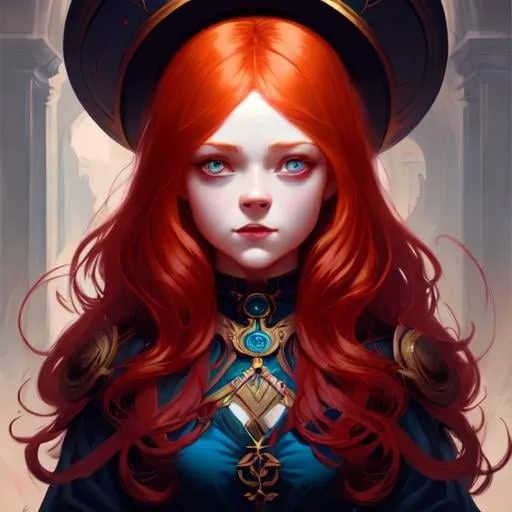 Prompt: sadie sink demonic birth from insanity dimension by peter mohrbacher, hyperdetailed perfect face, masterpiece, 8K