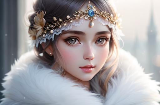 Prompt: exquisite new character, cute femenine woman, highly detailed, fluffy, intricate details, beautiful big eyes, maximum cuteness, lovely, adorable, beautiful, flawless, masterpiece, soft dramatic moody lighting, radiant love aura, ultra high quality octane render, hypermaximalist, trending on artstation, Anna Dittmann, Tom Blackwell