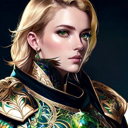 Prompt: Detailed eyes flawless eyes Gorgeous chartreuse greenest hair natural lime flair goddess, intricate, dramatic full body pose, magnificent, masterpiece, by minjae lee, by James jean, by WLOP, mucha, Waterhouse, by eve ventrue, by anna dittmann, by Alessio Albi, dynamic lighting, green, emeralds