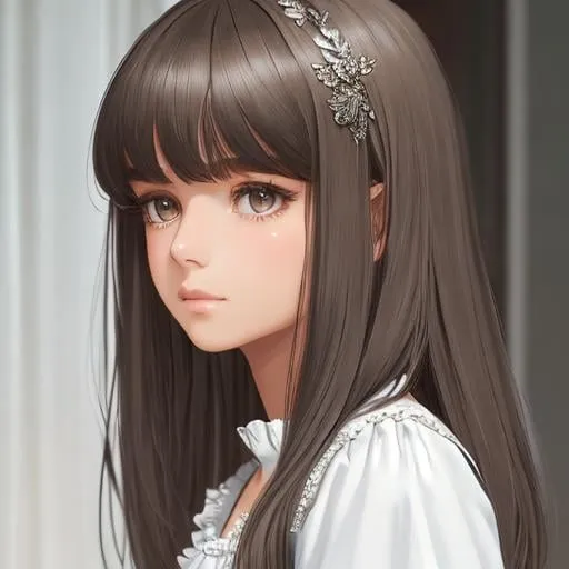 Prompt: (masterpiece, illustration, best quality:1.2), 1girl, solo, (petite body, white blouse, dark brown shorts:1.3), intricate hair, stray hairs, bangs, playful demeanor, shorts, ruffles, foggy grey eyes, white hair, finely detailed, detailed face, toned face, beautiful detailed eyes, beautiful detailed shading, beautifully detailed background, rainstorm 