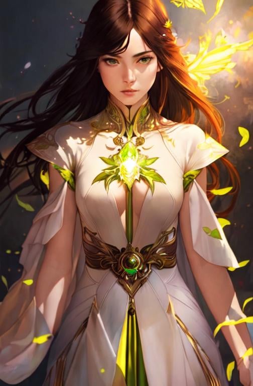 Prompt: Detailed eyes flawless eyes Gorgeous chartreuse greenest hair natural lime flair goddess, intricate, dramatic full body pose, magnificent, masterpiece, by minjae lee, by James jean, by WLOP, mucha, Waterhouse, by eve ventrue, by anna dittmann, by Alessio Albi, dynamic lighting, green, emeralds