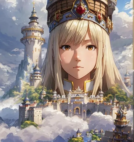 Prompt: warriors rpg game and floating castle heavenly sunshine beams divine bright soft focus holy in the clouds ethereal fantasy hyperdetailed mist Thomas Kinkade Studio Ghibli Anime Key Visual by Makoto Shinkai Deep Color Intricate Natural Lighting Beautiful Composition Epic brilliant stunning meticulously detailed dramatic atmospheric maximalist by artist Tamako Nakamura Anime Key Visual Japanese Manga Pixiv Zerochan Anime art Fantia