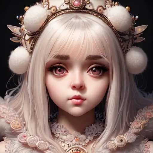 Prompt: photorealistic cute femenine woman, highly detailed, fluffy, intricate details, beautiful big eyes, maximum cuteness, lovely, adorable, beautiful, flawless, masterpiece, soft dramatic moody lighting, radiant love aura, ultra high quality octane, hypermaximalist, trending on artstation, body, full body, hypermaximalist, beautiful, flawless, masterpiece,