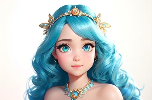 Prompt: Disney Pixar, exquisite new character, cute femenine woman mermaid, highly detailed, fluffy, intricate details, beautiful big eyes, maximum cuteness, lovely, adorable, beautiful, flawless, masterpiece, soft dramatic moody lighting, radiant love aura, ultra high quality octane render, hypermaximalist, trending on artstation, Anna Dittmann, Tom Blackwell