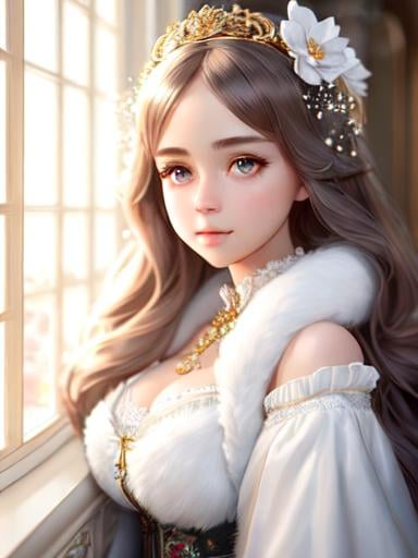 Prompt: exquisite new character, cute femenine woman, highly detailed, fluffy, intricate details, beautiful big eyes, maximum cuteness, lovely, adorable, beautiful, flawless, masterpiece, soft dramatic moody lighting, radiant love aura, ultra high quality octane render, hypermaximalist, trending on artstation, Anna Dittmann, Tom Blackwell