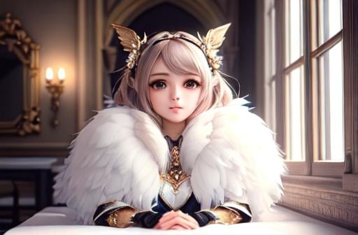 Prompt: cute femenine woman pixie , highly detailed, fluffy, intricate details, beautiful big eyes, maximum cuteness, lovely, adorable, beautiful, flawless, masterpiece, soft dramatic moody lighting, radiant love aura, ultra high quality octane render, hypermaximalist.