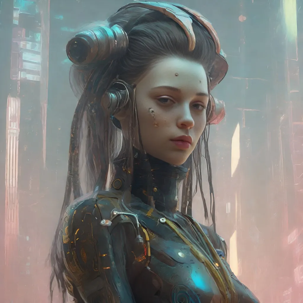 Prompt: "cyberpunk 10 yo girl character profile by Agostino Arrivabene hyperdetailed, blend of human and mythical creatures and cyborg, stunning, perfect life-death dichotomy, By Beeple, by Kahluta, By Greer, By Moebius

