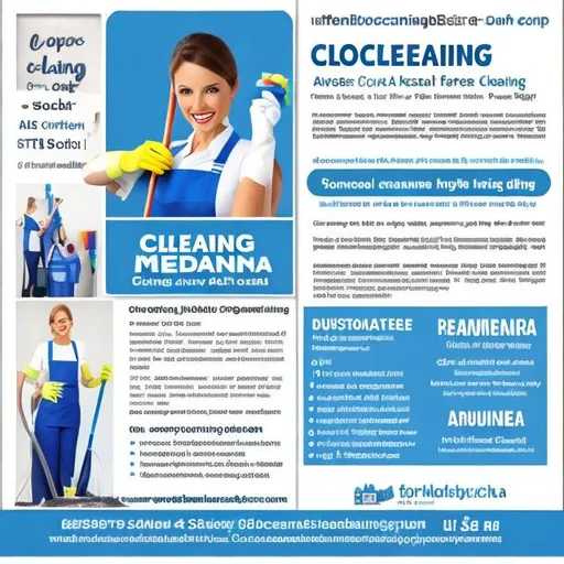 Prompt: Cleaning business poster for social media ad