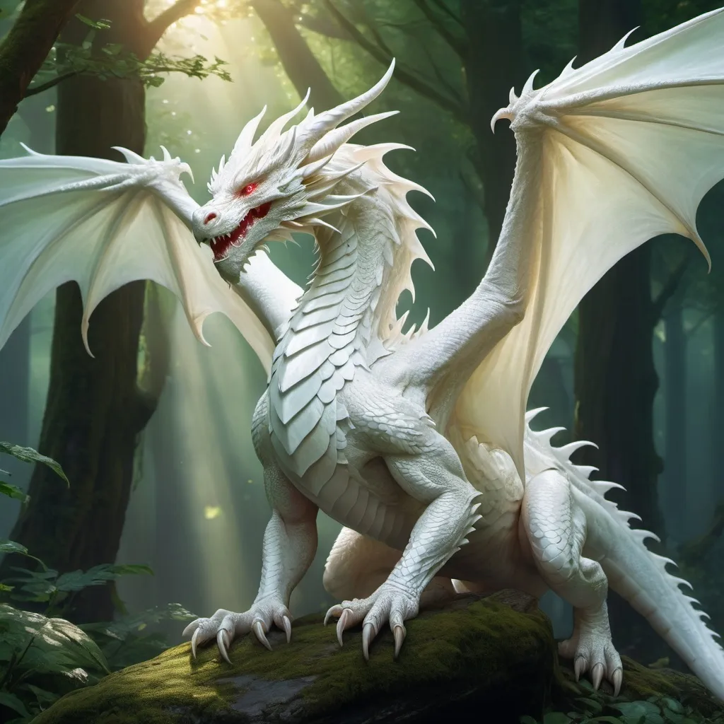 Prompt: Albino dragon
