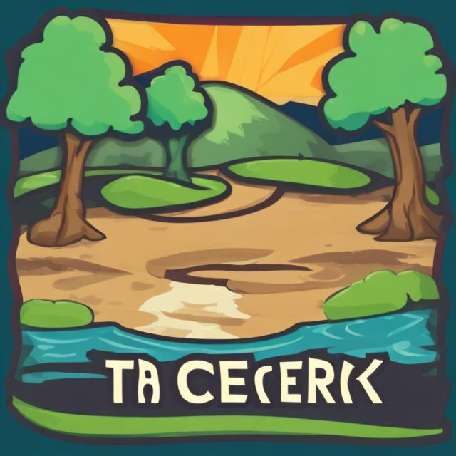 Prompt: make a logo for a group called the creek 

