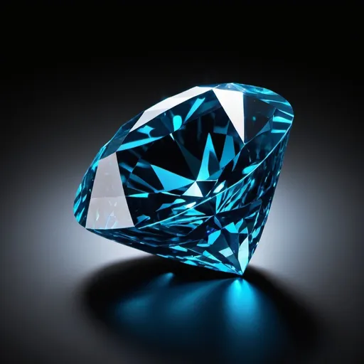 Prompt: A blue diamond on a black background , diamond is filled full of glowing blue unstable energy