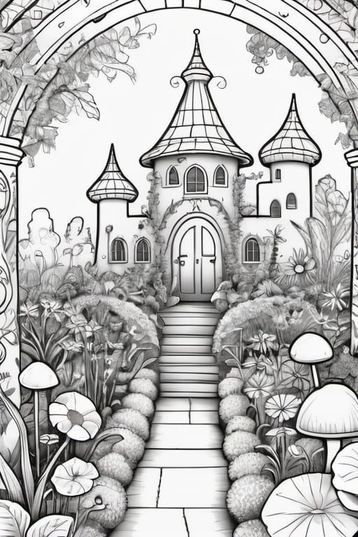 magical garden drawing