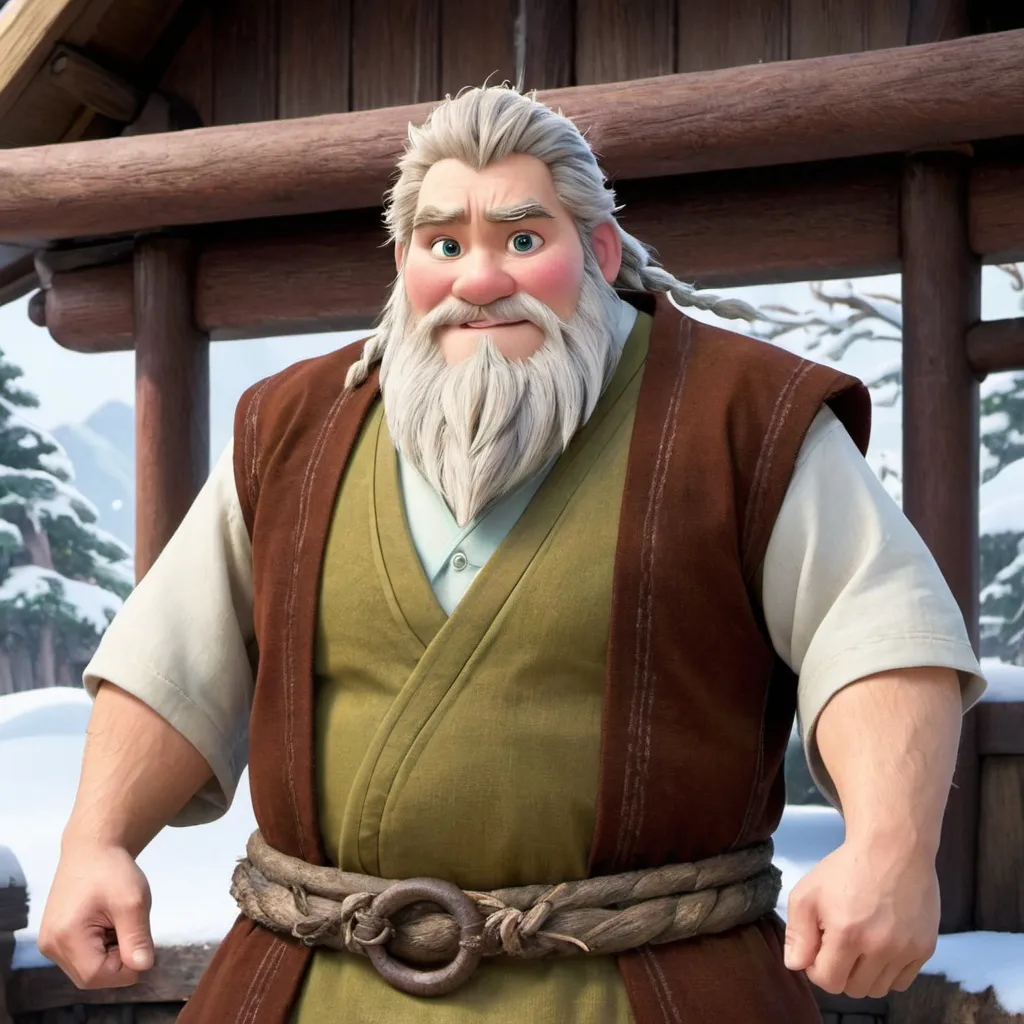 Prompt: japanese version of oaken merchant from frozen in japan