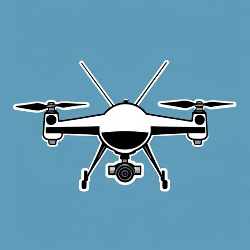 Prompt: news drone airplane clipart badge