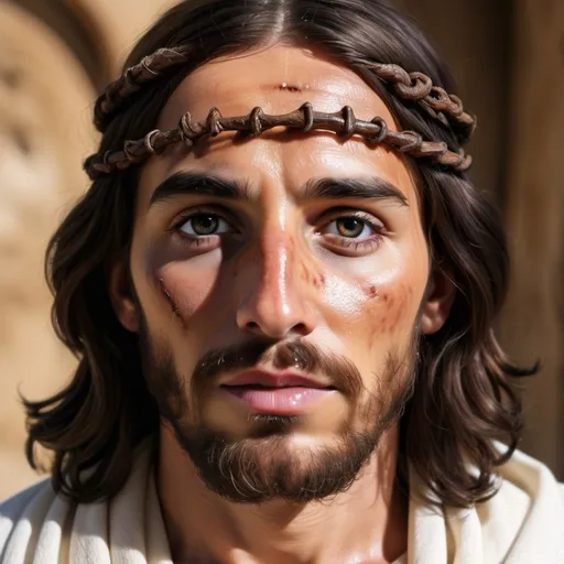 Prompt: Jesus Christ with an middle eastern skin