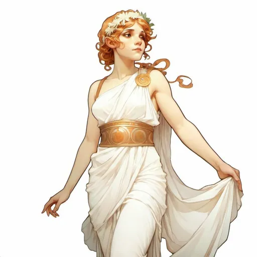 Prompt: Annabeth Chase in white toga