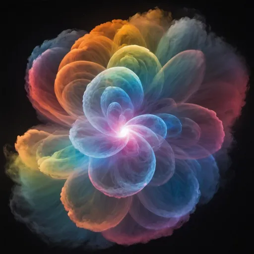 Prompt: electron cloud multicolor aura
