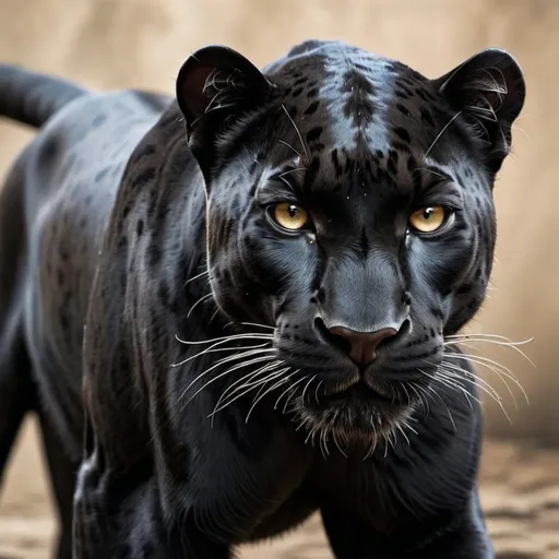 Prompt: Realistic black panter