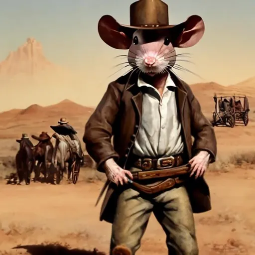 Prompt: old western rat