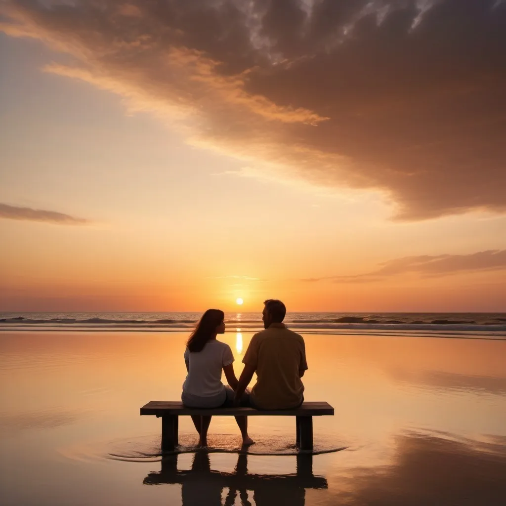 Prompt: couple watching the sunset
