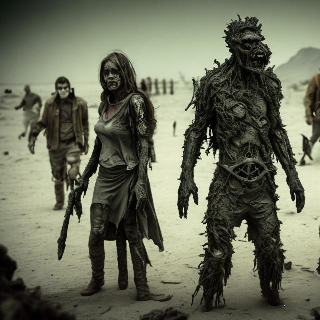 Prompt: Mutated wasteland people 