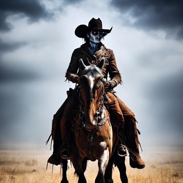 Prompt: Undead cowboy live action