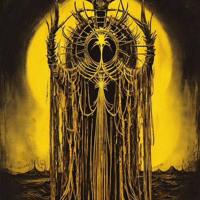 Prompt: The king in yellow. Carcosa