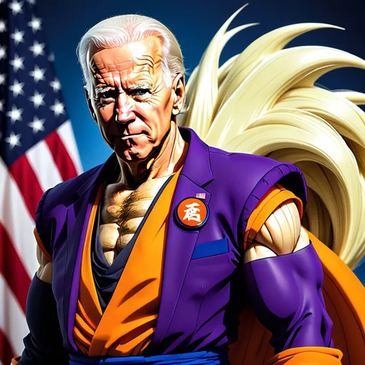 Prompt: Joe Biden Dragon Ball Z