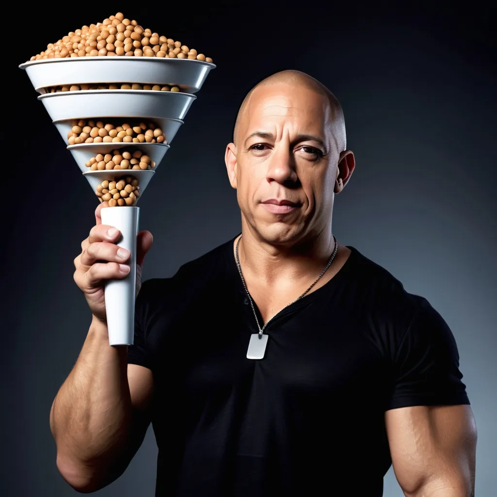 Prompt: Sales Funnel presented by Vin Diesel