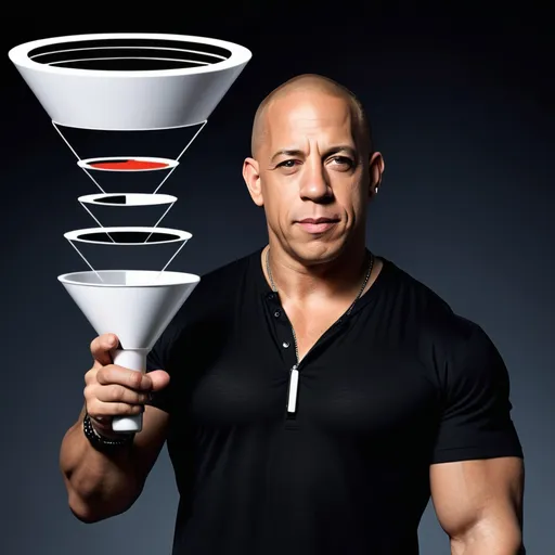 Prompt: Sales Funnel presented by Vin Diesel