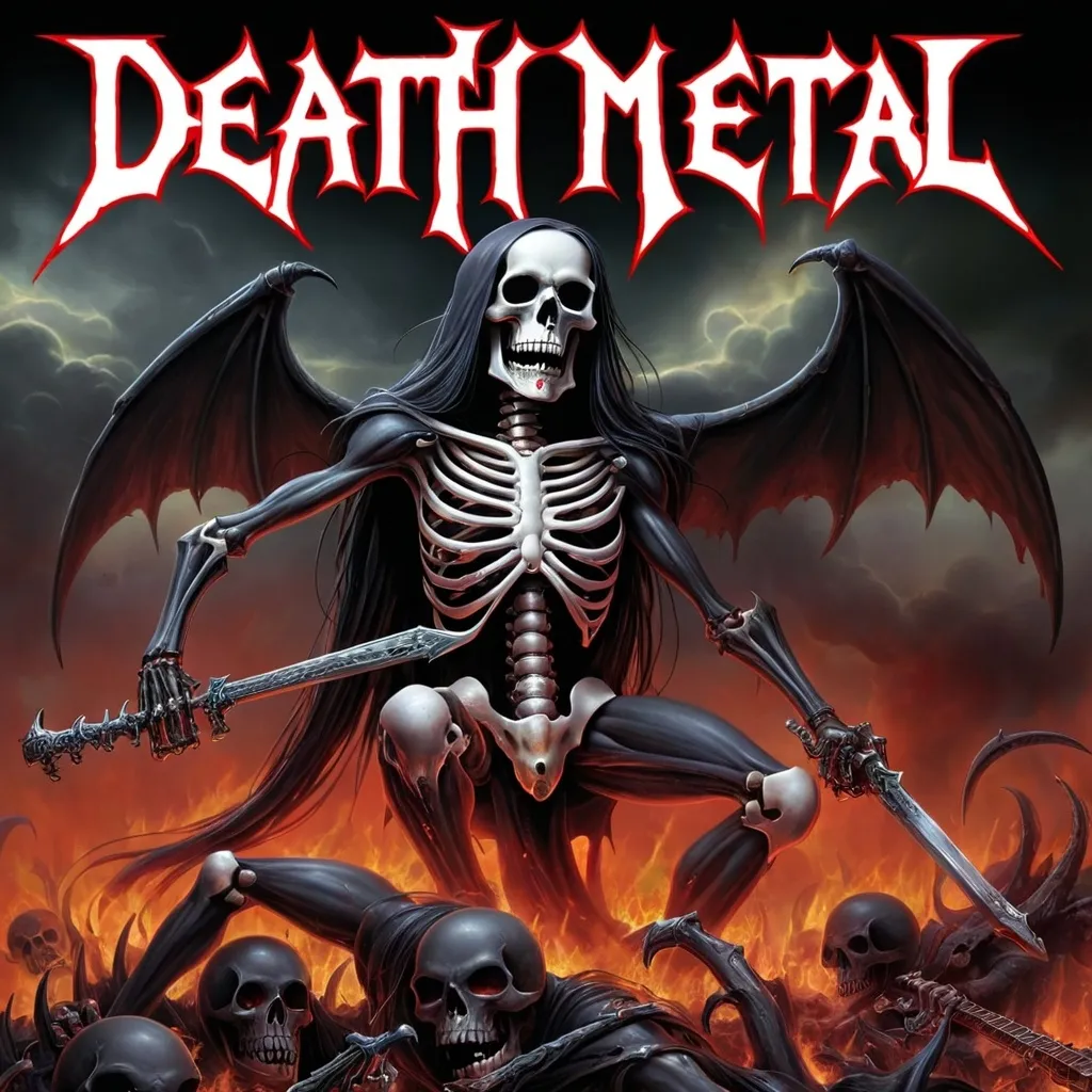 Prompt: death metal  cd cover