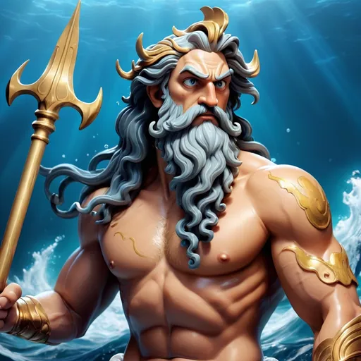 Prompt: greek god Poseidon