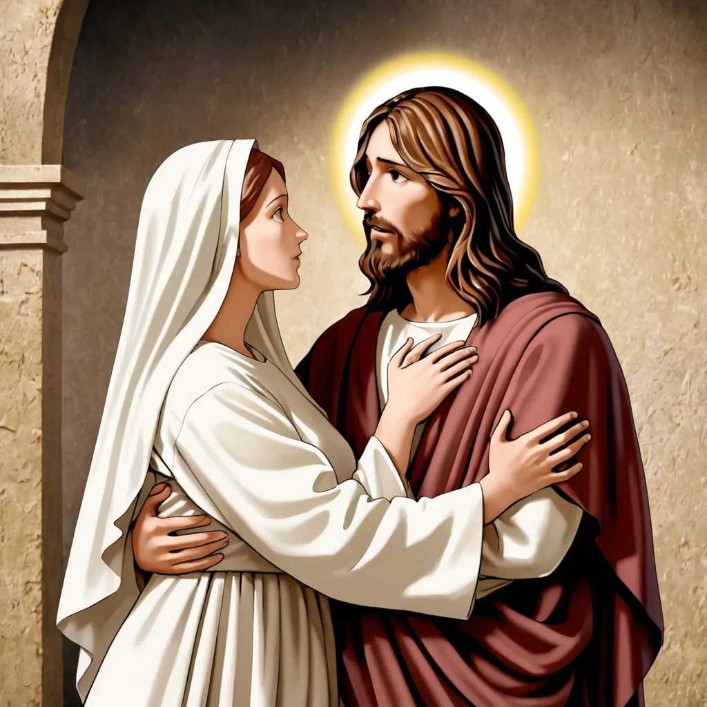 Prompt: maria and jesus
