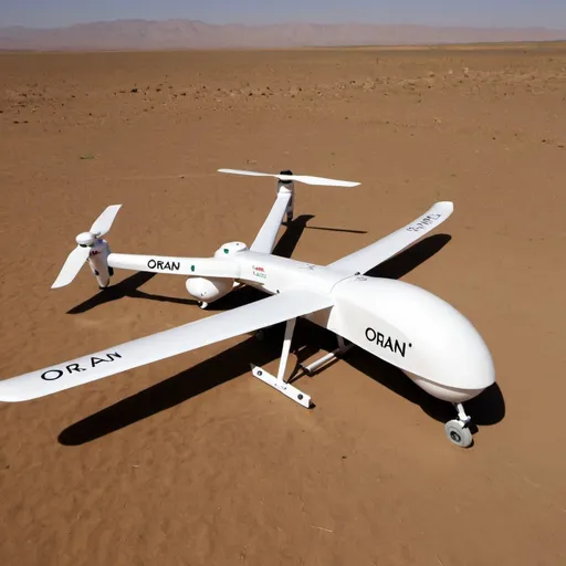 Prompt: A picture of an unmanned aerial vehicle with the inscription "oran"