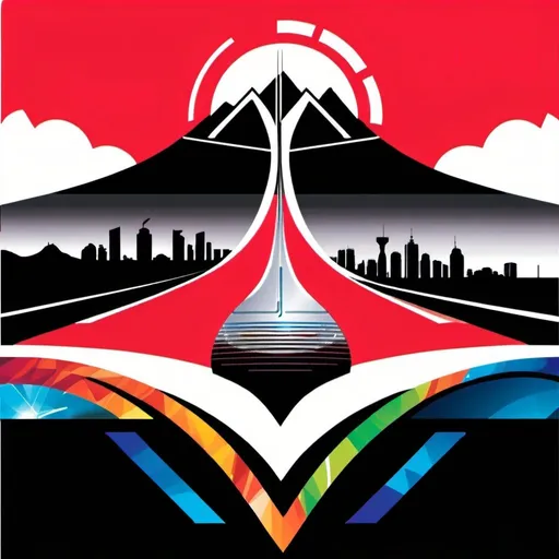 Prompt: Create a logo for Tech Mahindra symbolizing its dedication to delivering scalable solutions swiftly in the APJI-AUS-NZ telecom sector. The logo should depict a vibrant landscape with iconic landmarks subtly embedded, representing the region. In the foreground, a futuristic telecommunications infrastructure showcases Tech Mahindra's innovative solutions. The company's logo, in signature colors, is prominently displayed with the tagline "Scale at Speed" underneath, highlighting rapid scalability. Elements like speed lines convey momentum, reinforcing efficient service delivery. The logo communicates progress, innovation, and reliability, aligning with Tech Mahindra's brand positioning in the telecom industry of APJI-AUS-NZ.
